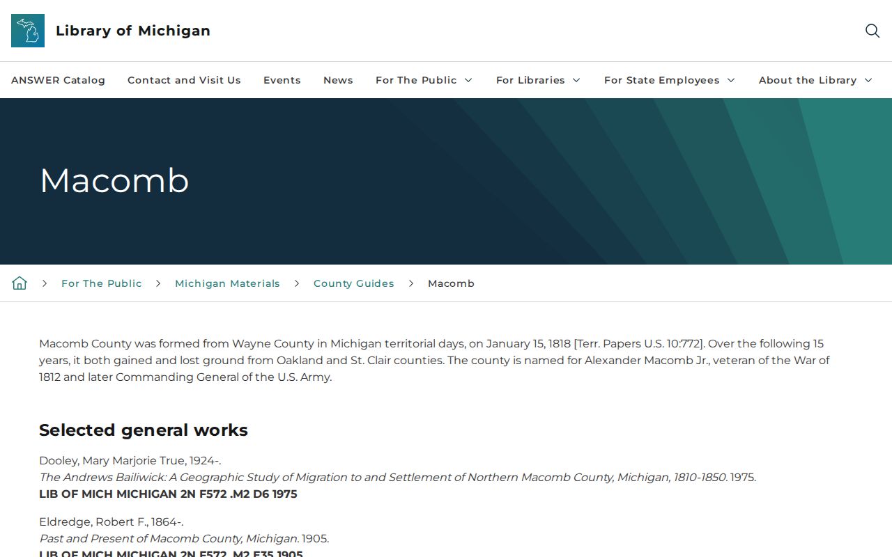 Clinton Township city directory Library of Michigan Macomb guide