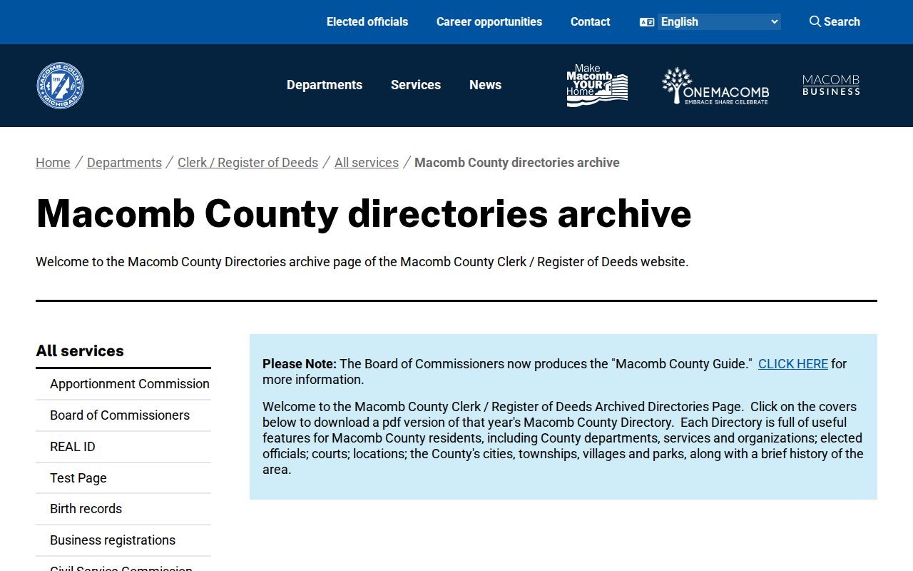 Clinton Township city directory Macomb County archive
