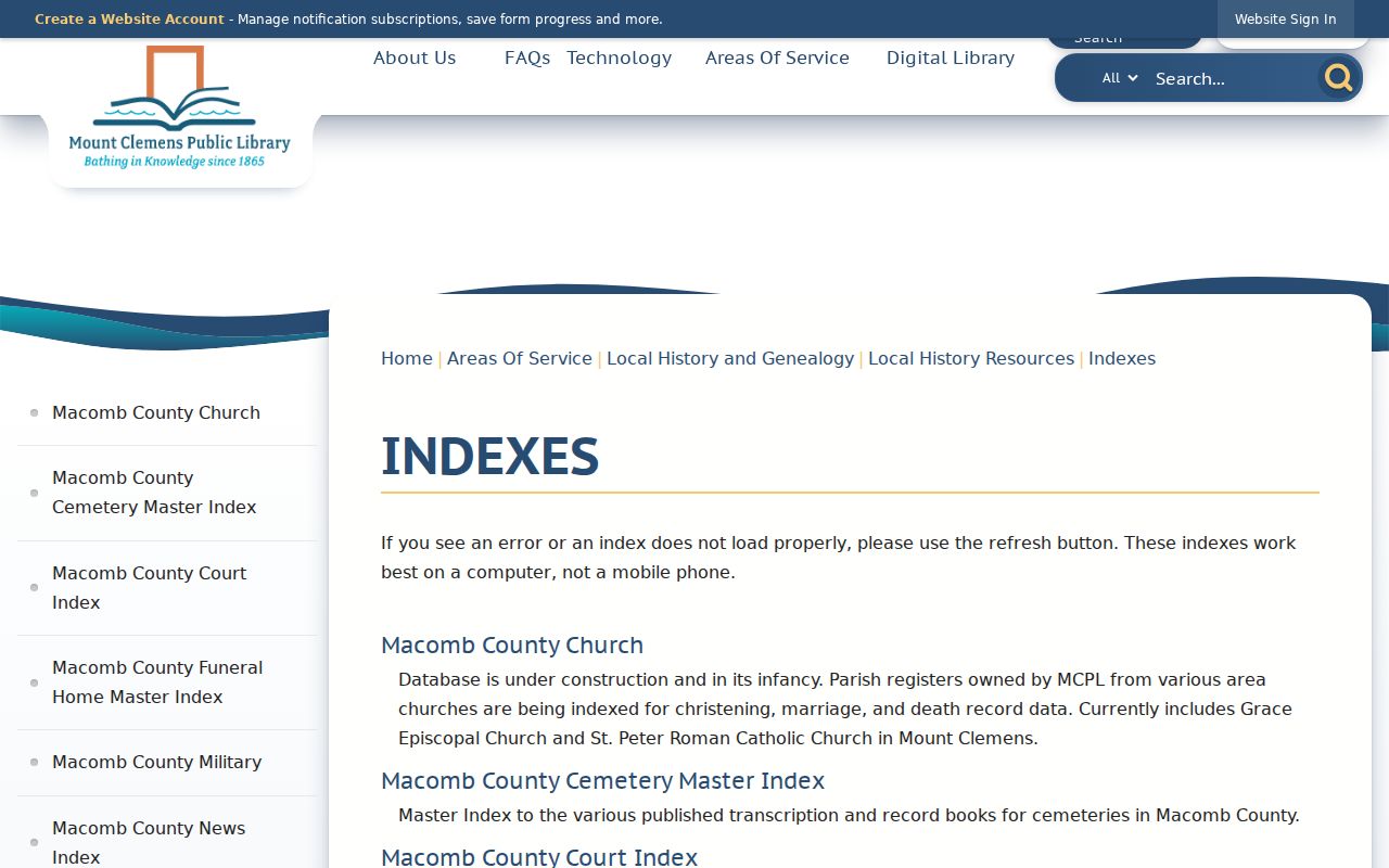 Clinton Township city directory Mount Clemens indexes