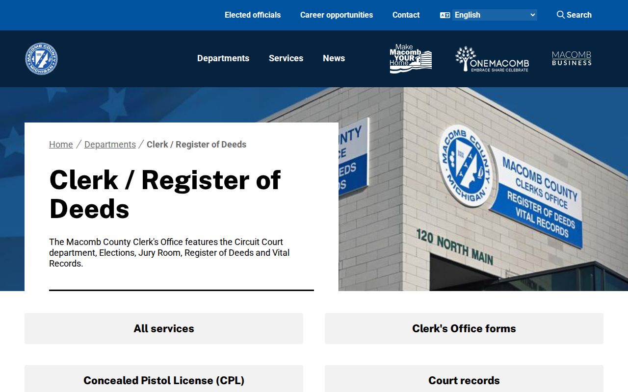Clinton Township previous residents Macomb Clerk Register of Deeds