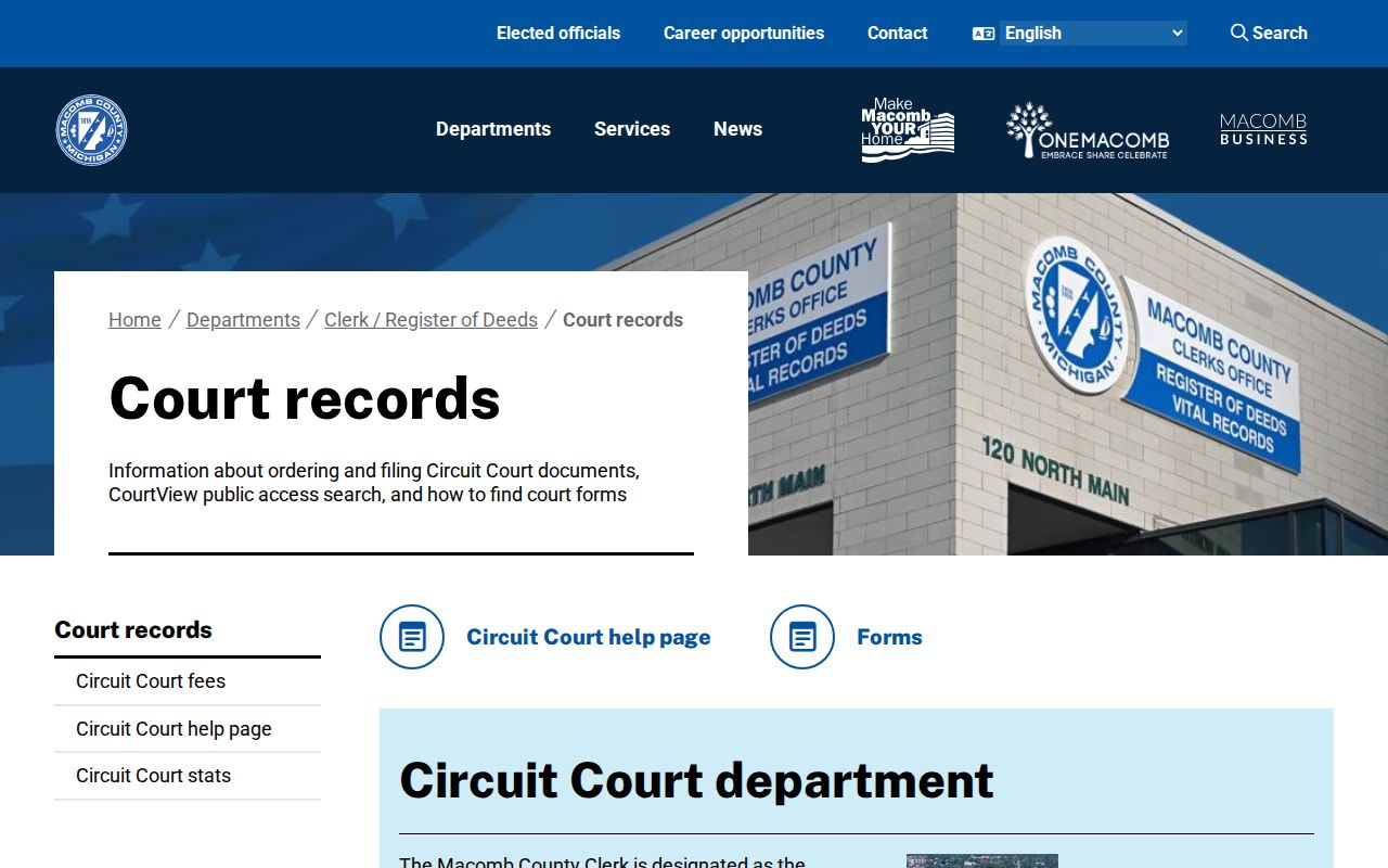 Clinton Township resident lookup Macomb County court records access